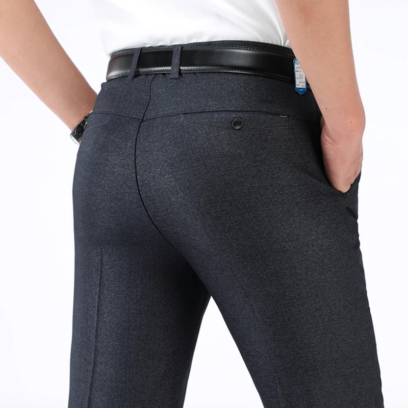 

Men's Suit Pants High Quality Men Dress Pants Summer Thin Loose Trousers Business Mens Formal Pants Straight Pantalon Homme