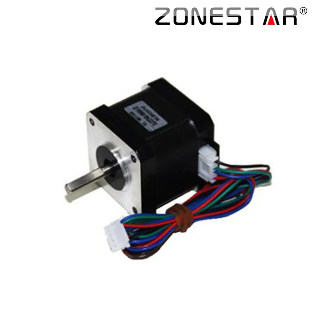 

ZONESTAR Nema17 Step Motor SL42STH40-1684MA-16 Torque: 4000g.cm Current:1.7A 1.8 degree per step 5mm shaft diamete