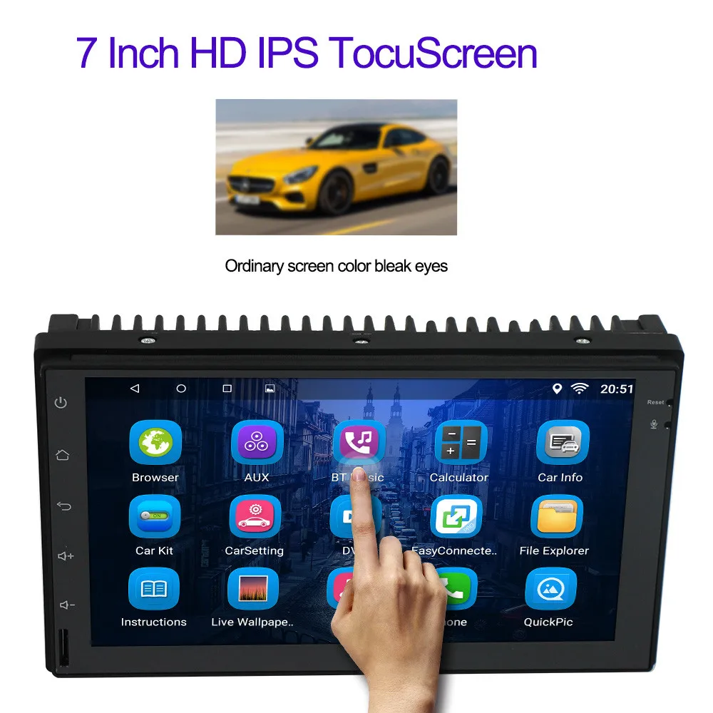 

Franchise Universal Navigation 7 Inch GPS Four Core Vehicle Navigation MP5 Player RDS GPS Antenna Power Cables Fixed Brackets #1