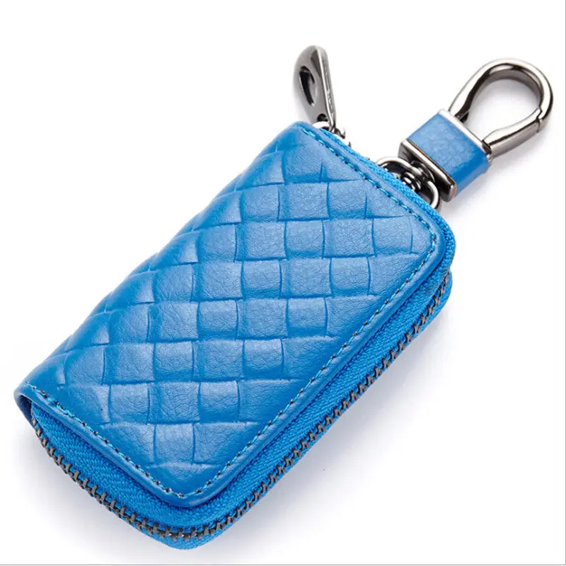 

LKEEP Unisex PU Leather Car Key Purse Wallets Vintage Men Card Money Holder Housekeeper Keychain Cover Zipper Keys Case Bag