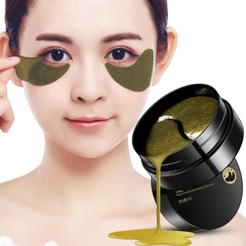 

Black Pearl Collagen Eye Mask Anti Wrinkle Sleeping Eye Patch Dark Circles Eye Bags Remover Gold gel Mask Eye Care