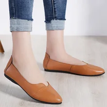 Women Ballet Flats Shoes Pointy Toe Vintage Anti-slip Casual Shoes for Spring Popular
