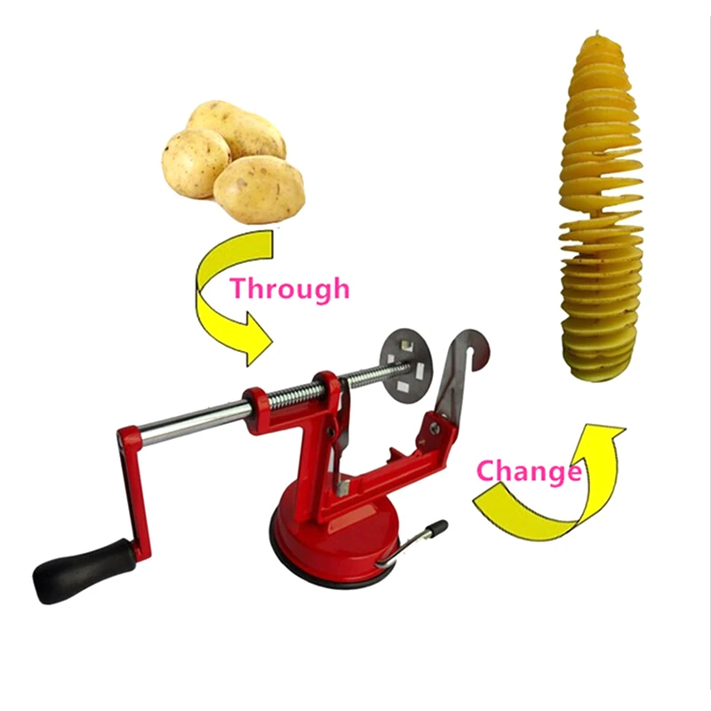 High-quality Potato Slicer Stainless Steel Manual Potato Machine Accessories Tornado Strange New Home Kitchen Cooking Tools