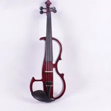 4/4 4 струны темно-Красного цвета электрическая скрипка высокого качества