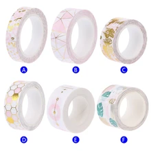 Golden Pink Foil Paper Washi Tape Scrapbooking Decorative Tapes For Decoration