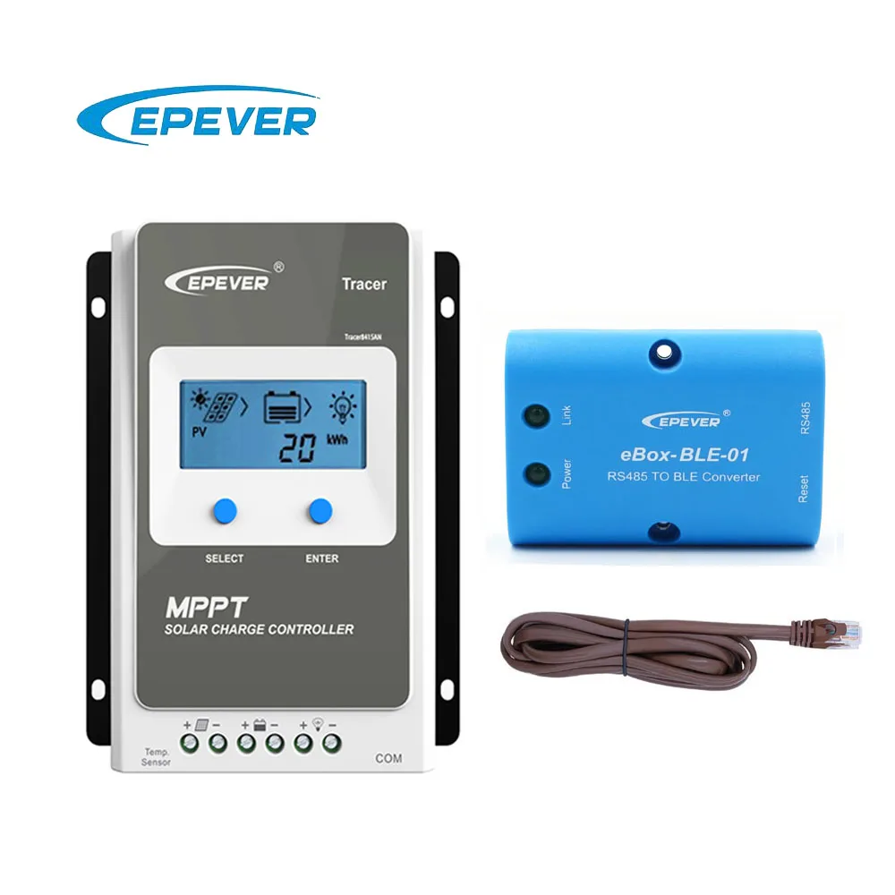 

MPPT Solar Controller 10/20/30/40A Tracer 1210AN 2210AN 3210AN 4210AN phone mobile APP eBox-BLE-01 bluetooth