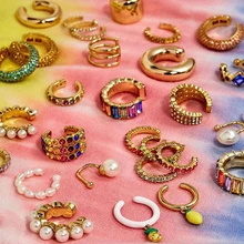 Лучшие женские новые богемные свадебные серьги-кольца для женщин, стеклянные Кристальные массивные ювелирные изделия, круглые блестящие вечерние серьги, подарок