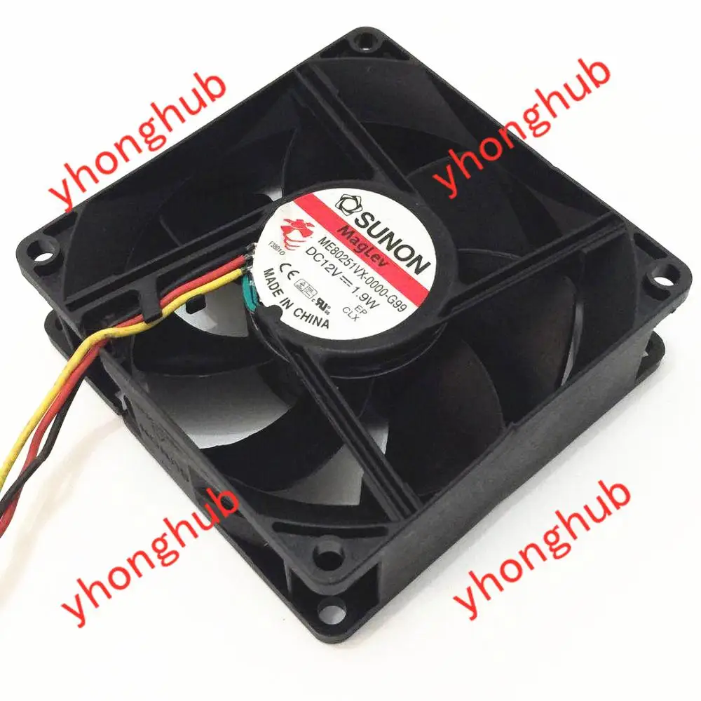 

Free Shipping For SUNON ME80251VX-0000-G99 DC 12V 1.9W 3-wire 3-Pin connector 50mm 80x80x25mm Server Square Cooling Fan