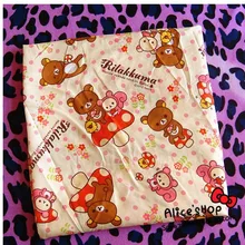 100*150 см Прекрасный гриб Rilakkuma полиэстер Ткань для Вышивание Жир квартал лоскутное дети Постельные принадлежности лоскутное