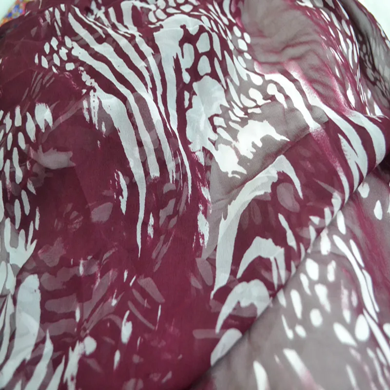 Zero segment tails Georgette Silk chiffon fabric 100% silk scarf cloth |