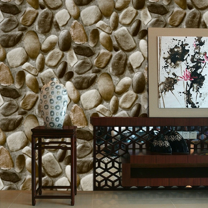 Wallpapers YOUMAN 3d Vinyl Wallpaper Waterproof PVC Rustic Vintage 3D