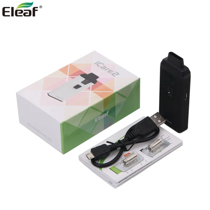 Оригинальный стартовый набор Eleaf iCare 2 мл и 650 мА · ч емкость IC головки катушки Ом |