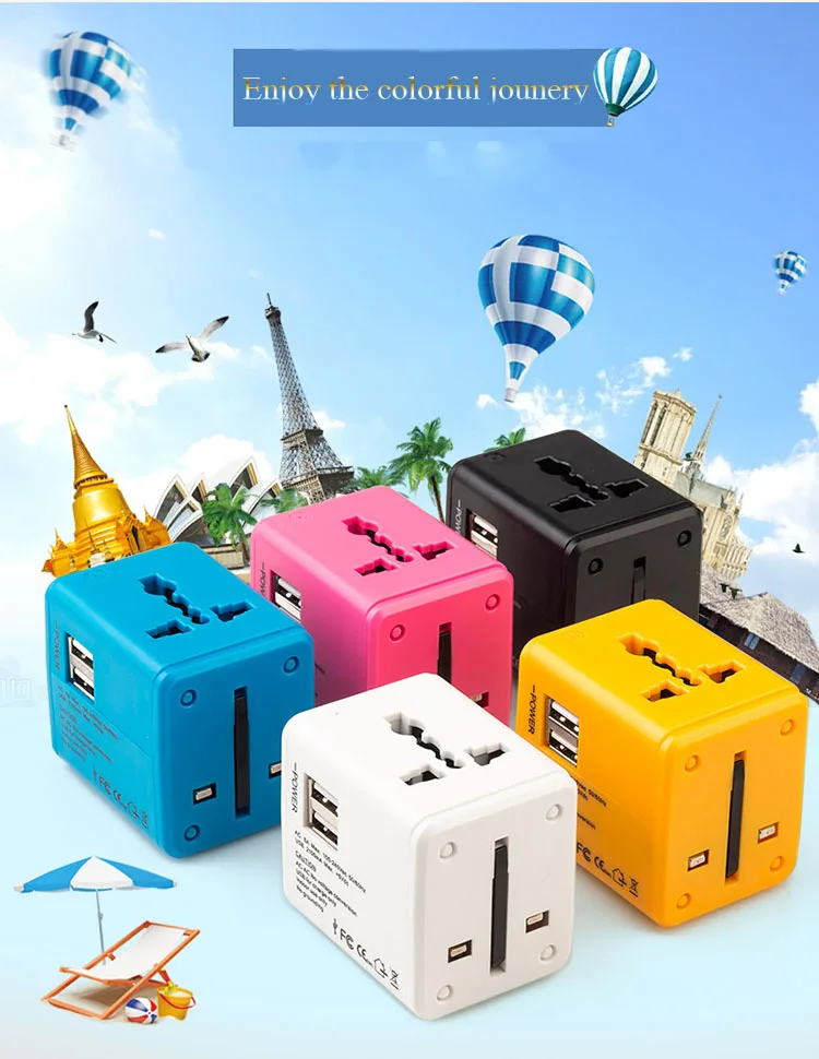 Hyleton зарядное устройство для путешествий Универсальный адаптер для путешествий по всему миру AC 10A розетка вилки адаптеры ЕС, Великобритания, США, AU 2 USB слот для смартфона