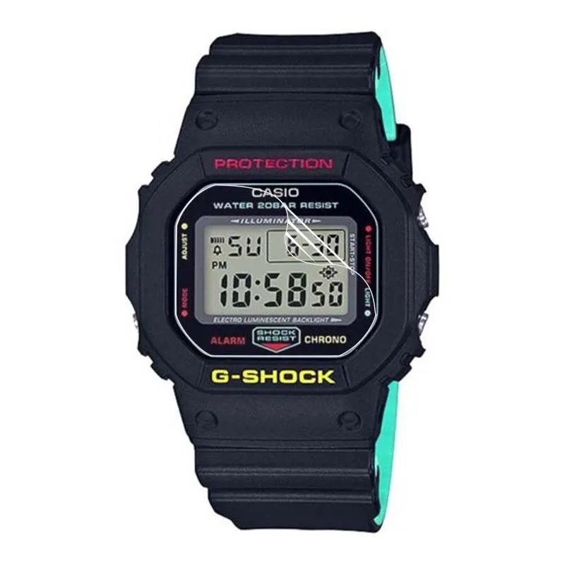 

For Casio DW5600 DW5610 DW 5600 5610 Watch Soft TPU Full Cover Film Screen Protector (Not Tempered Glass)