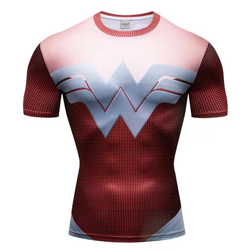 Новая летняя футболка супергероя Marvel 3D Супермен/Человек-паук/Бэтмен/Черная пантера Мужская футболка с коротким рукавом обтягивающая футболка - Цвет: AF1631D