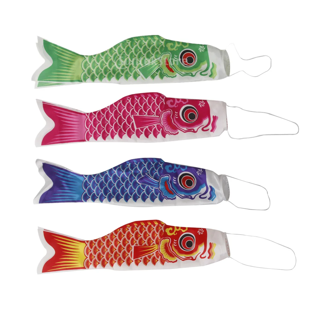 4x Japanese Windsock Carp FlagNobori Sailfish Fish Wind Streamer 55cm(22'')