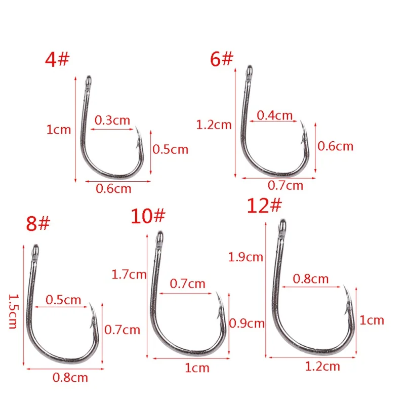 100 Pcs / Set High Carbon Steel Fishing Hooks Fly Fish Hook Lake River Ocean pesca fishing gear everything for fishing