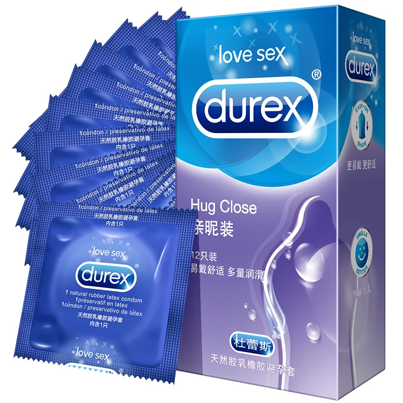 Durex 12 шт./лот Hug близко мужские презервативы для стимуляции точки интимной