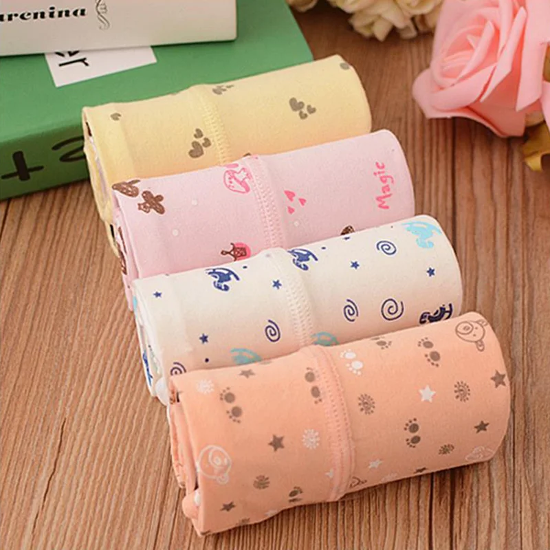 QUECOO M-XXXL Cotton combed cotton panties waist comfortable cartoon triangle underwear women's underwear