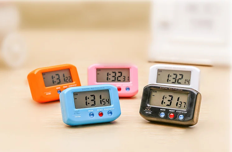 

Cute Mini Digital Alarm Clock LED Display Backlight Table Clock Snooze Calendar Portable Pocket Digital Alarm Clock