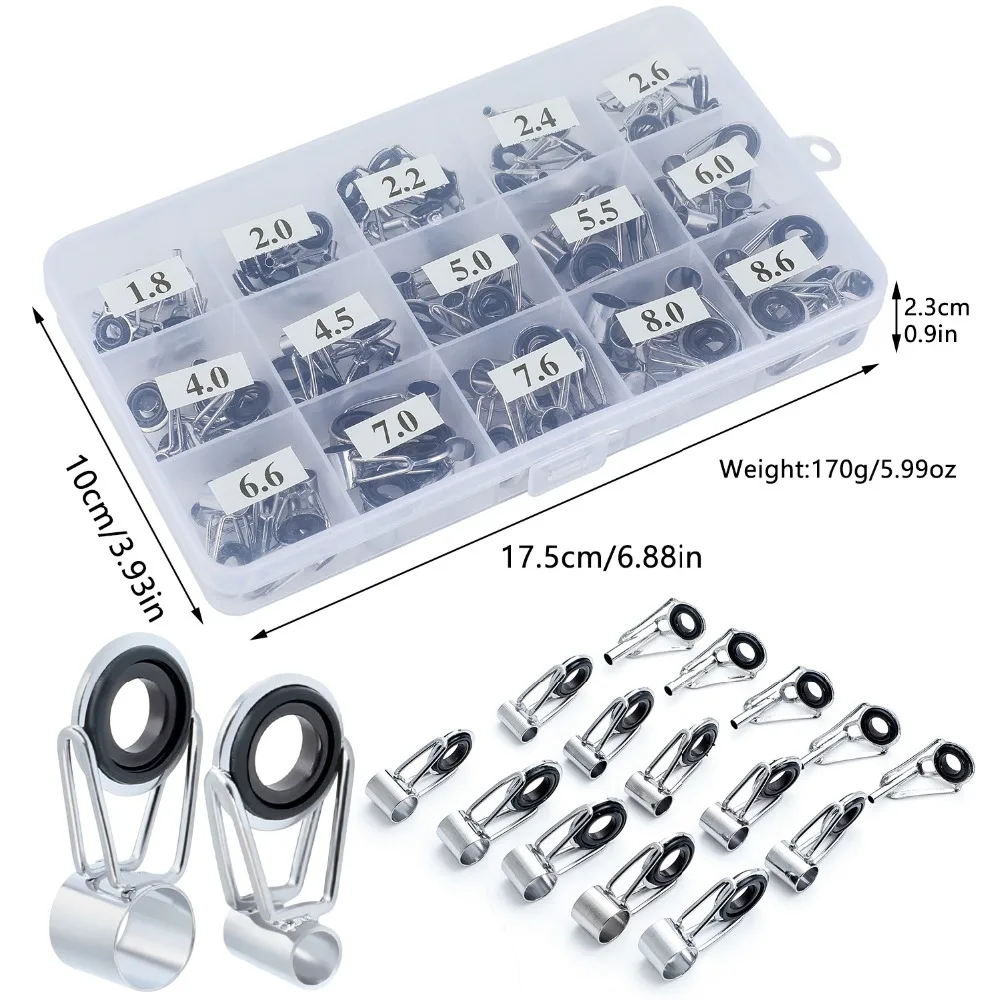 Sougayilang 75 шт./кор. телескопическая направляющая для рыболовной удочки Совет Ремкомплект стержень глаз кольца направляющая для рыболовной удочки рыболовные снасти