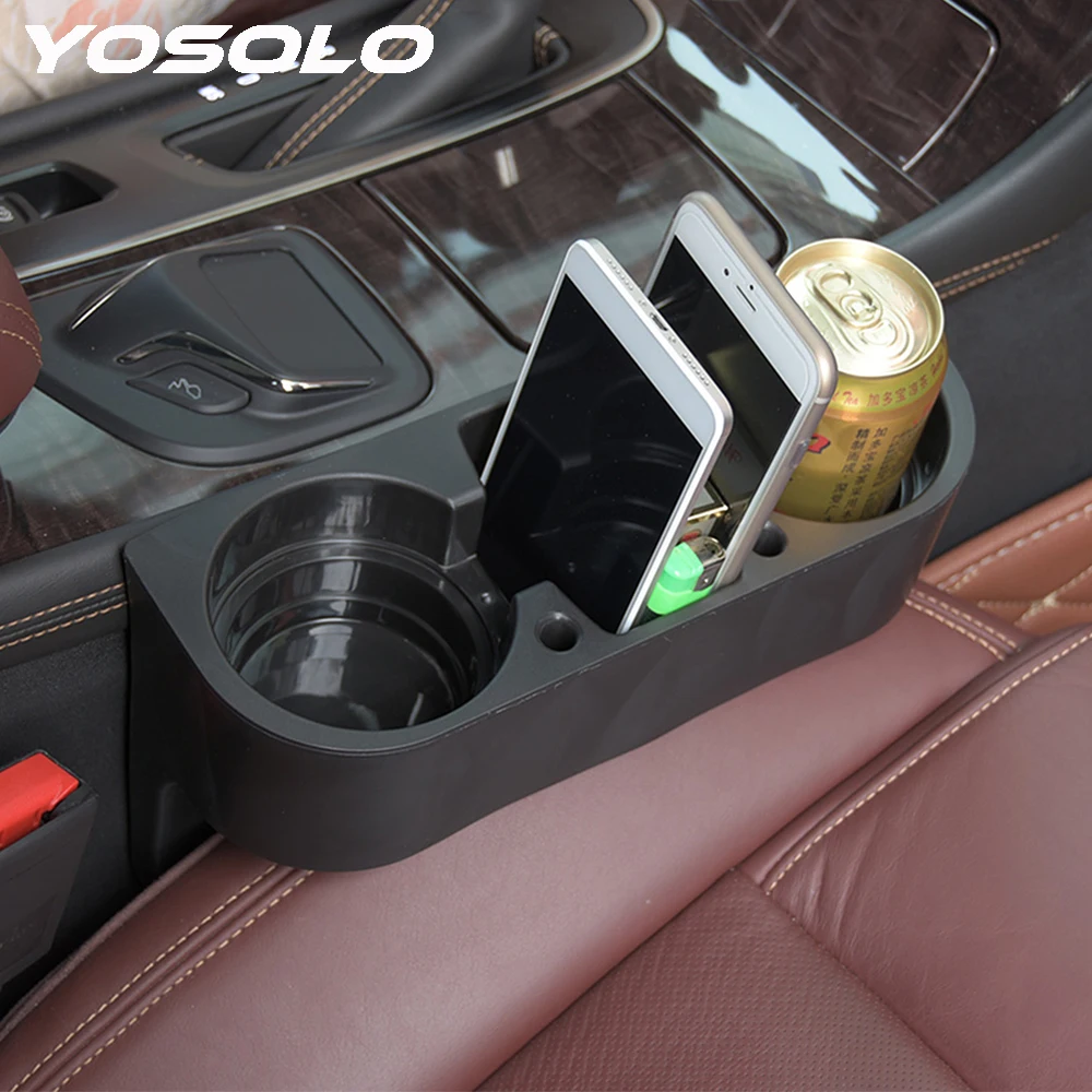 

YOSOLO Car Seat Crevice Storage Box Universal Stowing Tidying Phone Holder Stand Organizer Auto Seat Drink Holder Car-styling
