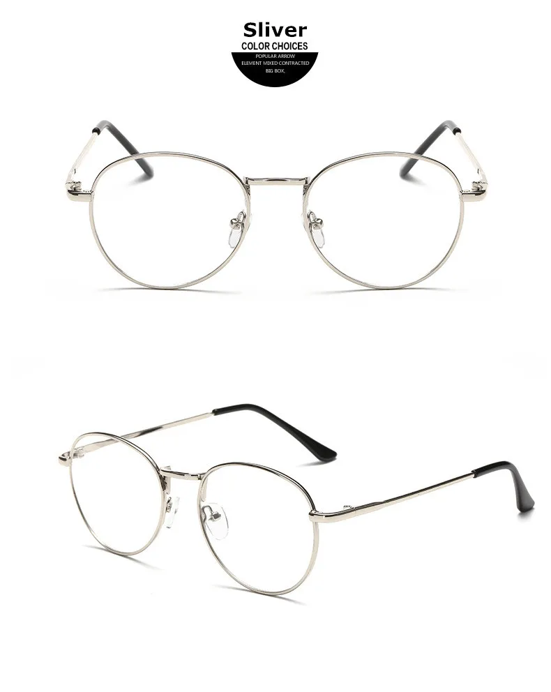 Металлические круглые винтажные очки близорукости мужские короткие очки для коррекции зрения женщины мужчины-100-150-200-250-300-350-400