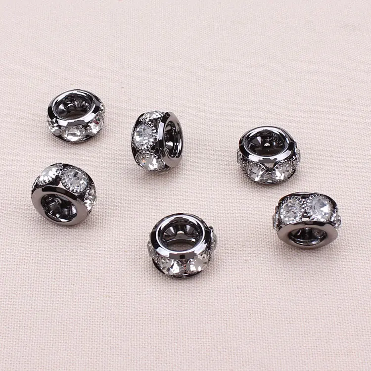 

20pcs/lot 15.7mm Gun Black beads for Bracelets Big Hole Spacer beads Jewelry Accessories