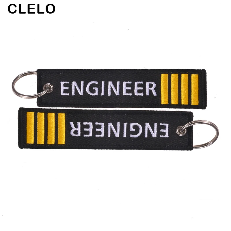 Fashion Engineer Pilot travel tag luggage tags Embroidery Black Luggage Safety Label With Keyring Key chain Gifts for Aviators Fashion Engineer Pilot travel tag luggage tags Embroidery Black Luggage Safety Label With Keyring Key chain Gifts for Aviators