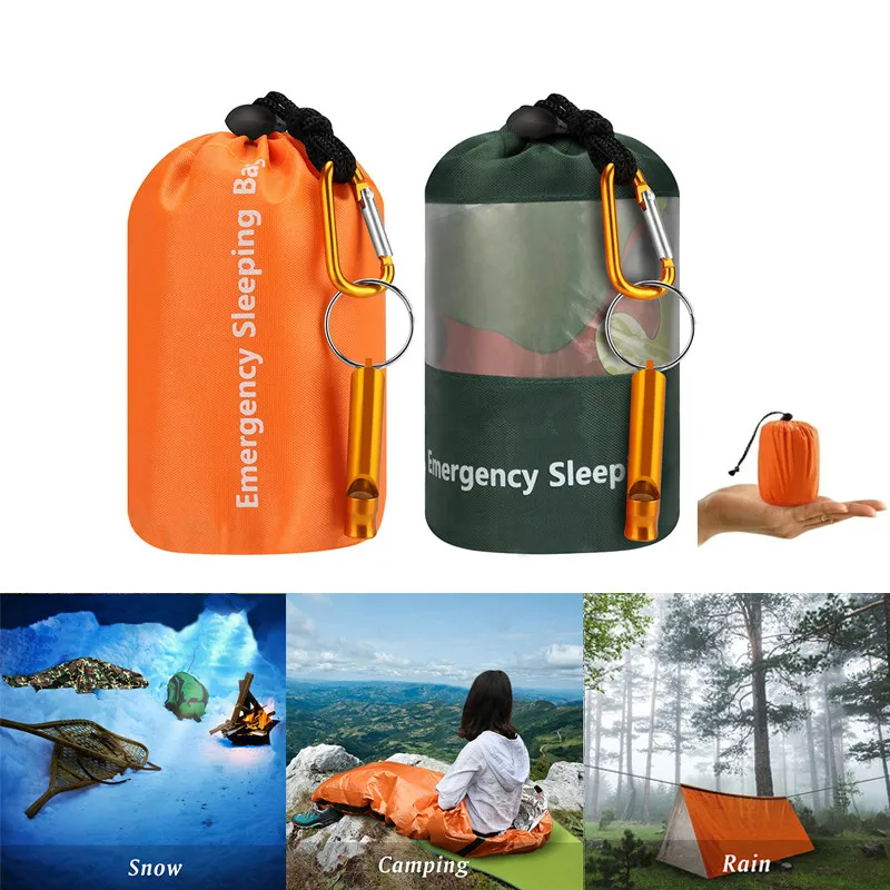 

Camouflage Emergency Survival Sleeping Bag Portable Waterproof Reusable Thermal Sleeping Bags