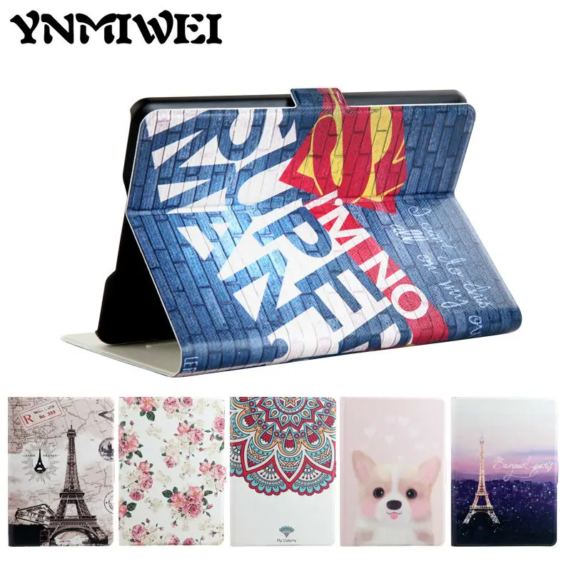 

For Amazon Kindle Paperwhite e-Book Leather Case Print Slim Smart Ebook Cover For Kindle Paperwhite 2 3 4 Tablet C