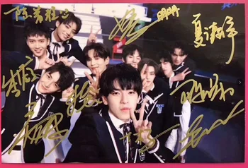 

hand signed UNINE autographed group photo 5*7 star collection 042019C