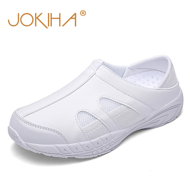 

2019 NEW Pregnant Super soft sandals mesh pu Clogs summer flats anti-slip nurse shoes sandals mother white work nursing shoes