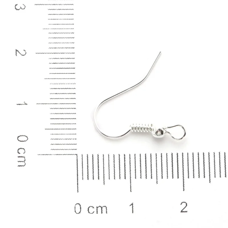 Оптовой 20*22 мм 200 шт./лот гладить крючок для сережки, застежка с Подвески Серьги провода Fit для самодельных ювелирных изделий - Цвет: Silver