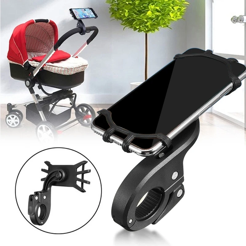 

Bicycle Phone Holder Stand Universal Electric Silicone Handlebar Clip Stand For 4.7-6.0inch Mobile Phones iPhone 6 7 Plus