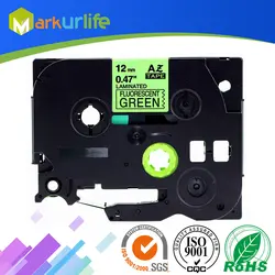 1 шт./лот липкой этикетки Tze-D31 Tz-D31 выделяющийся флуоресцентные ленты для принтеров Brother (12 мм * 5 м) флуоресцентный черный на зеленый