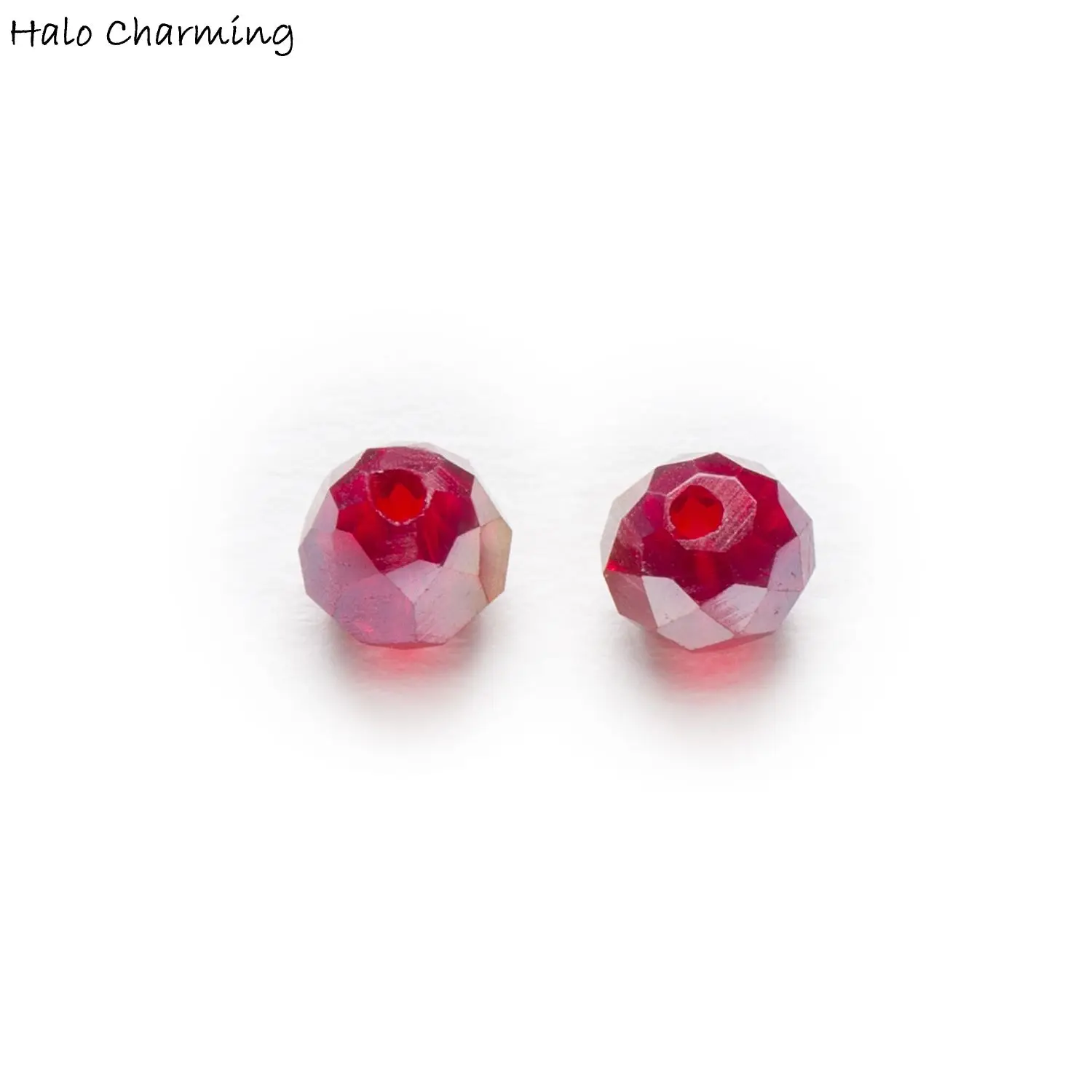 Бусины кварцевые граненые темно красного цвета 4 8 мм 50 шт.|faceted beads|faceted rondelle beadsglass