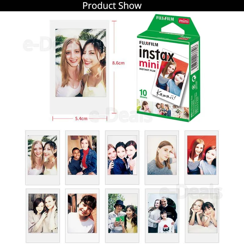 Белая фотобумага Fujifilm Instax Mini 100 листов мгновенная для камер 9 8 7s 90 70 25 50s принтер