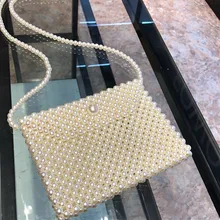 Чистая ручная женская сумка с жемчугом новая сумка через плечо с бисером для мобильного телефона женская сумка