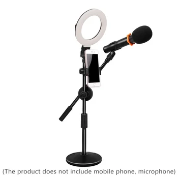Billig GSKAIWEN 5 Zoll Tabletop Selfie LED Ring Licht Dimmbare Kamera Foto Studio Video Selfie Make-Up Licht Schreibtisch Lampe Mit Telefon Halter