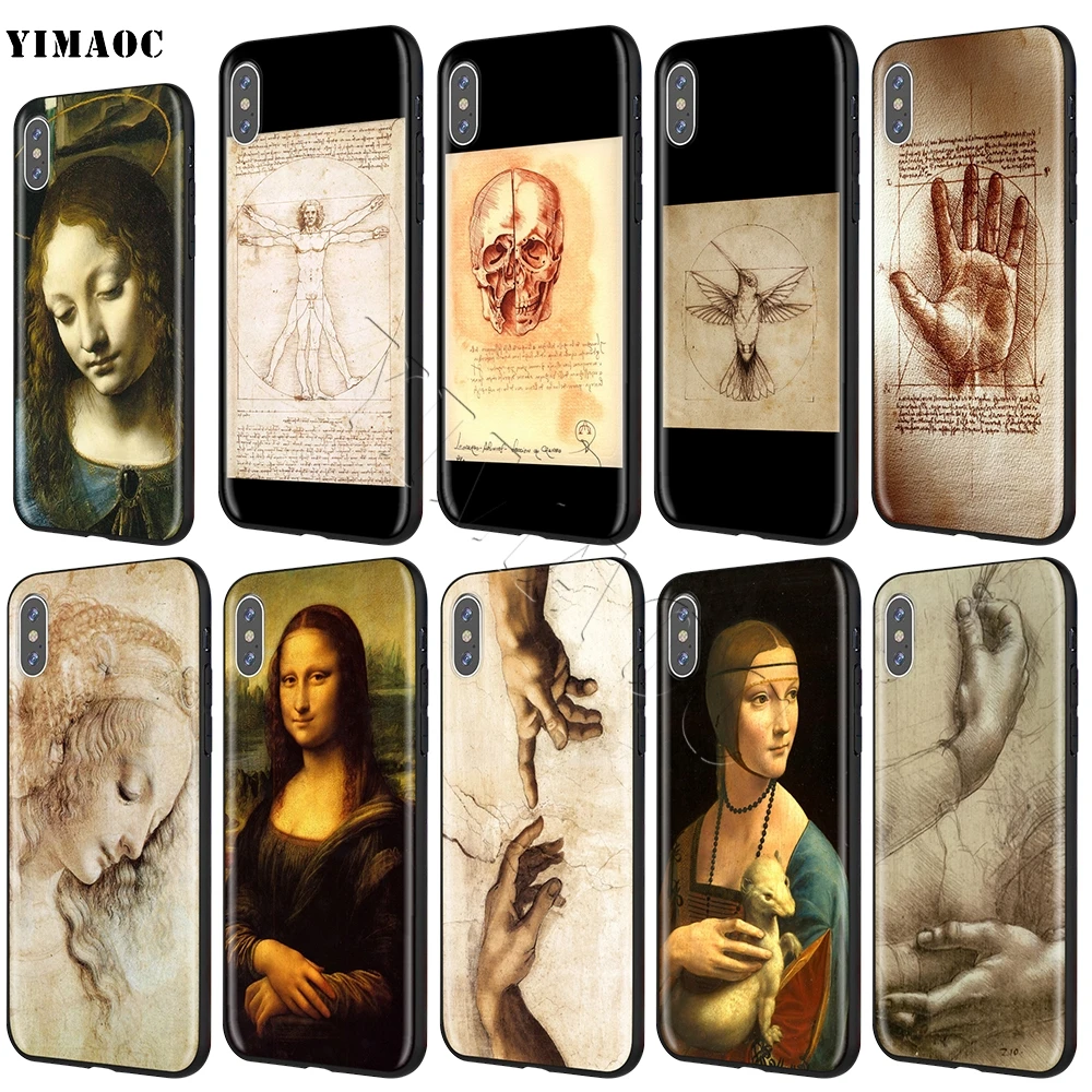 YIMAOC итальянский мягкий чехол Leonardo Da Vinci Art для Apple iPhone SE 2020 5 5s 6 6s 7 8 Plus XR X Xs 11 12 Pro Max mini