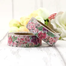 NEW 1X Fresh Floral washi tape DIY decorative scrapbooking masking tape adhesive label sticker tape stationery retro cruise song painting japanese washi tape adhesive decorative tape diy scrapbooking masking tape stationery