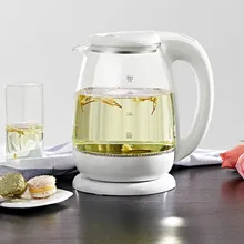 Стеклянный Электрический чайник бытовой, автоматический, мощный, прозрачный, вареная вода, пузырьковый чай, маленький,, голубой свет