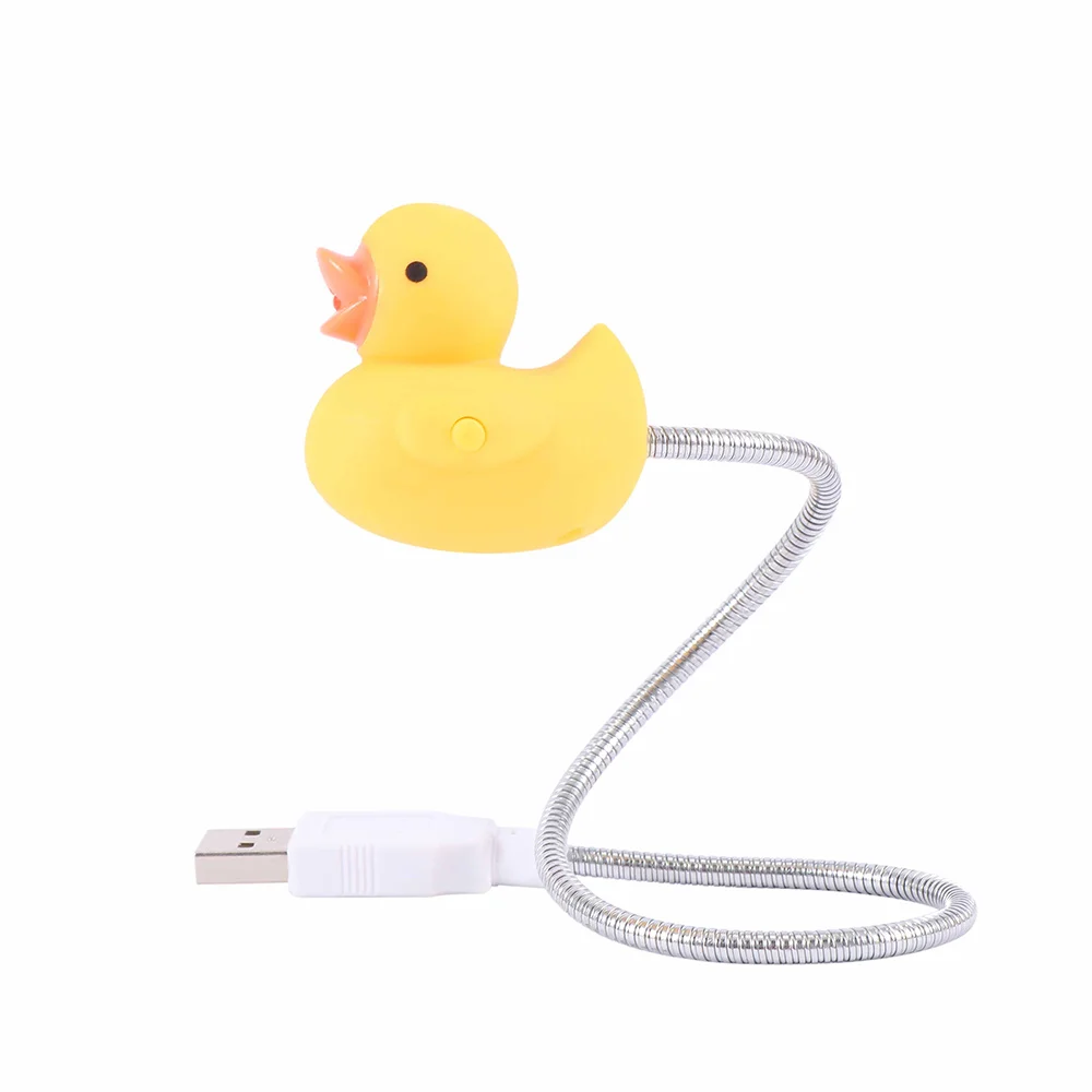 

Creative Yellow Duck Shape USB flashlight Cute Cartoon Lamp Laptop Keyboard Lights Powerd by USB Interface Night Light