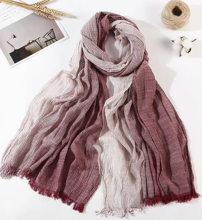 Модный шарф, роскошный теплый осенний и зимний шарф, мужской шарф, хлопок, мужской шарф - Цвет: WINE