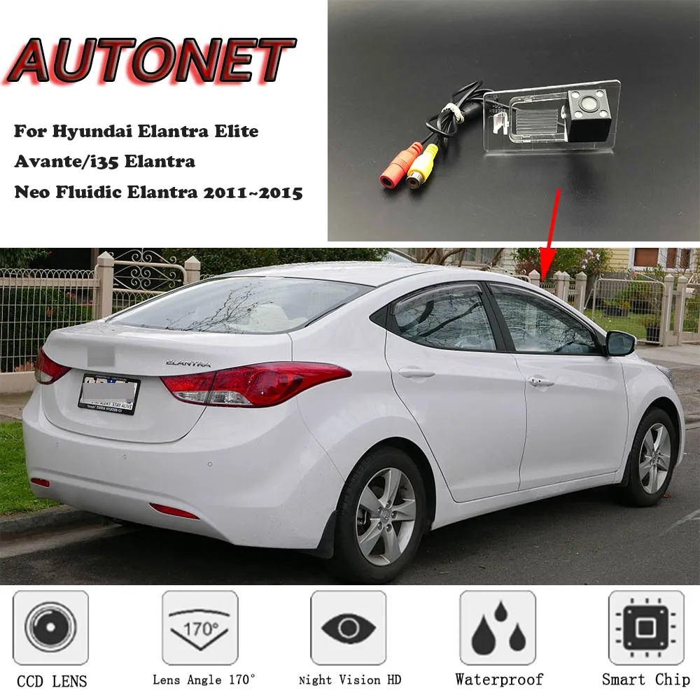Осенняя резервная камера заднего вида для Hyundai Elantra Elite/Avante/i35 Elantra/Neo Fluidic 2011 ~ 2015