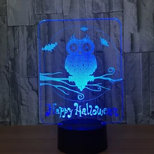 Лампа 3D Ночник детская светодио дный Игрушка LED 3D сенсорная настольная лампа 7 цветов мигасветодио дный ющий светодиодный свет Рождество Hallowe украшения для дома