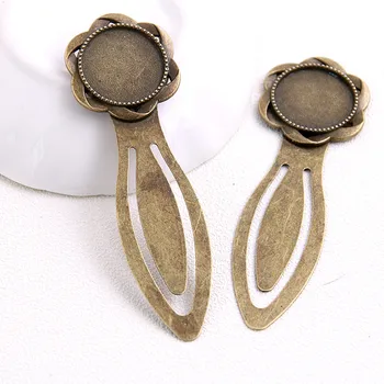 

New Fashion 2pcs 18mm Inner Size Antique Bronze Vintage Style Handmade Bookmark Cabochon Base Cameo Setting
