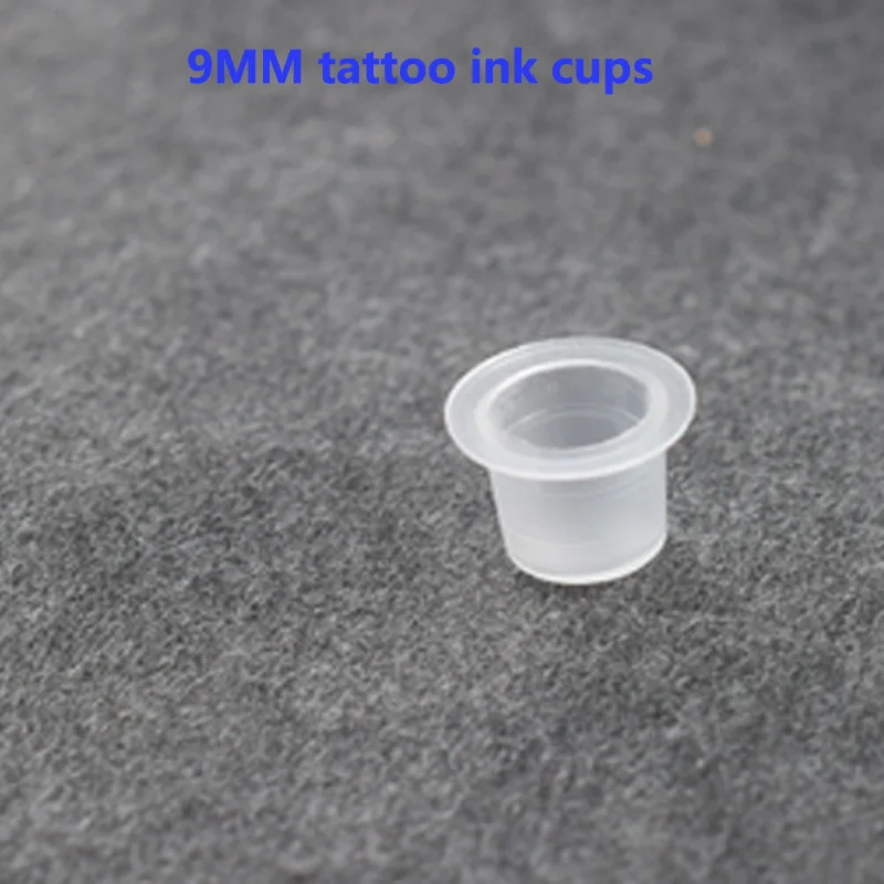 الأحبار الكؤوس 100 pcs9MM 12 ملليمتر 15 ملليمتر المتاح صغيرة الصباغ الحاويات حامل بلاستيك الوشم الاكسسوارات إمدادات من الجسم الفن الحبر كأس