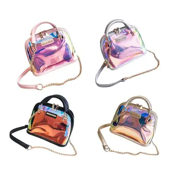 

Women Holographic Small Handbag Transparent Shoulder Bag PVC Crossbody Satchel Messenger